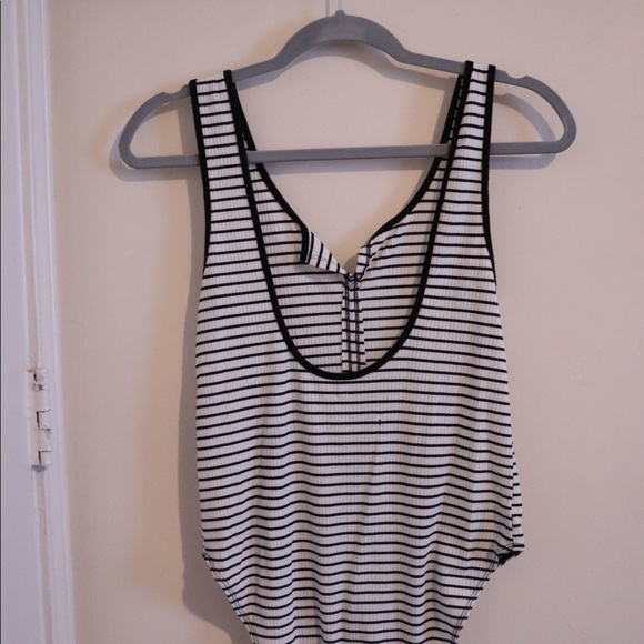 Urban Outfitters Out From Under Striped Bodysuit - Picture 2 of 2